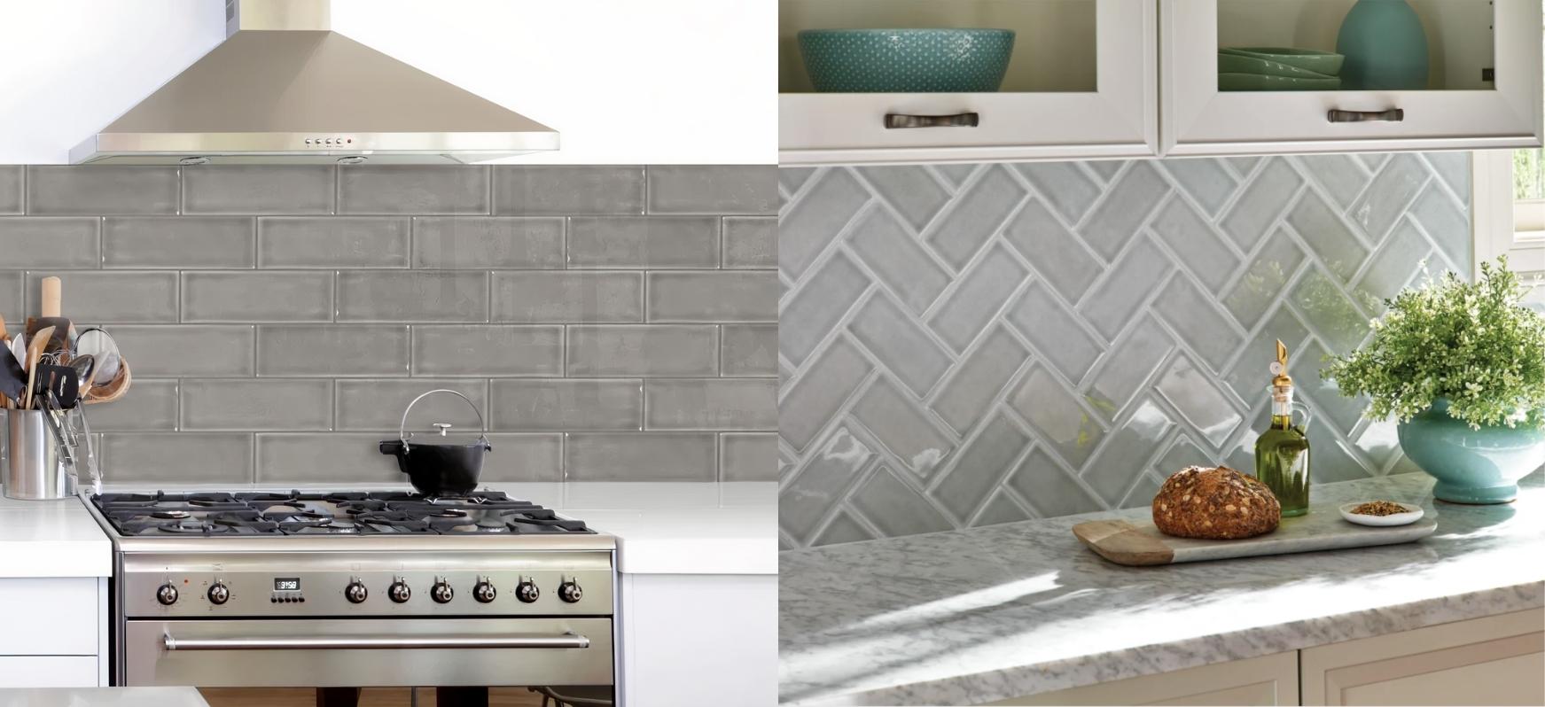 Countertop Backsplash TIle Gray Subway Tile Backsplash