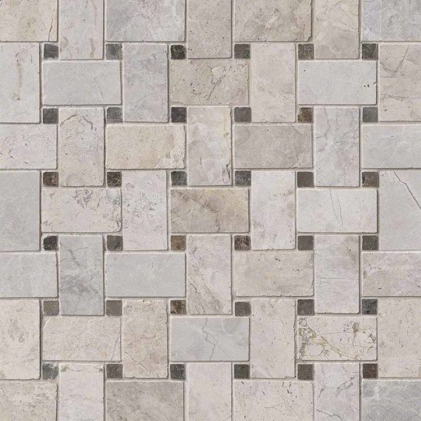 Tundra Gray Basketweave Pattern Polished