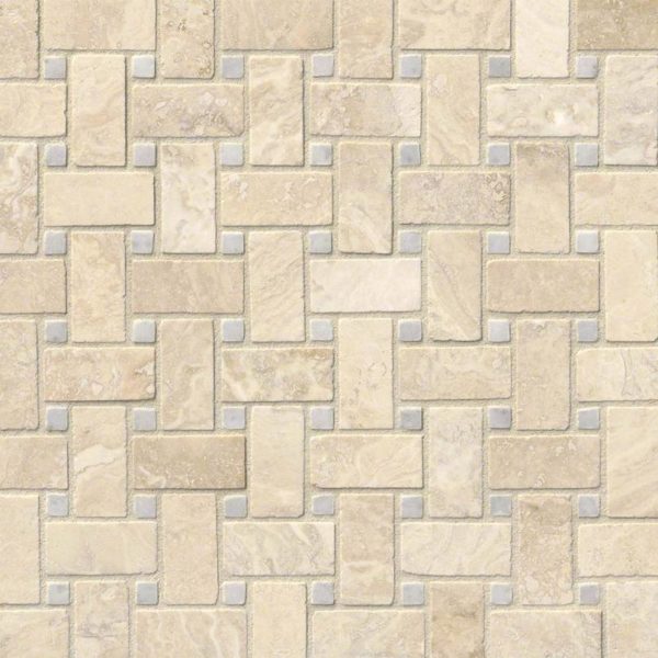 Tuscany Alabastrino Basketweave Pattern Honed And Filled